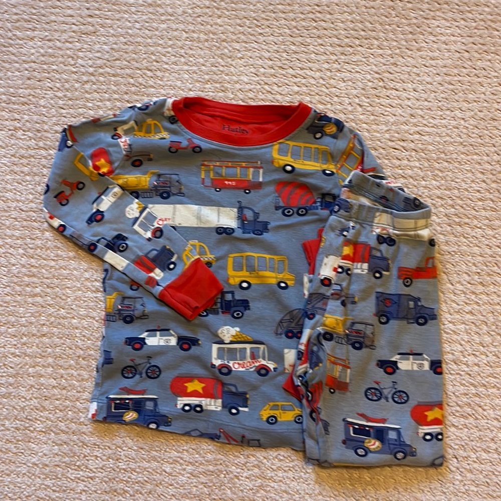 Hatley Vehicle Print Long Sleeve Pajamas - Boys 4T
